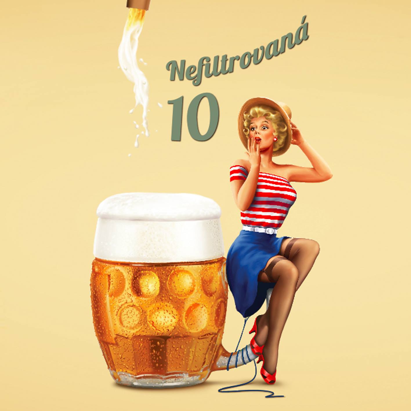 Girl beer poster - 🧡 Персонажи для рекламы и упаковки. on Behance.