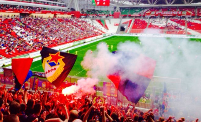 В Праге задержали футбольных фанатов ЦСКА, вступивших в драку со спецназом