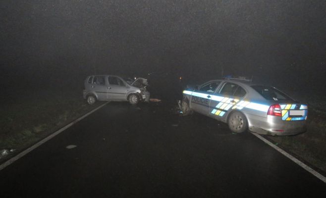 Чех умышленно врезался в полицейскую машину