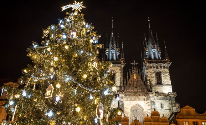 В Праге зажгли главную елку страны