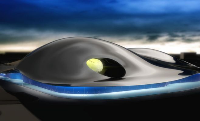 Концертный зал в форме ската украсит центр Праги