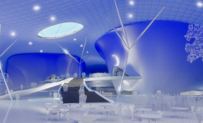 Концертный зал в форме ската украсит центр Праги