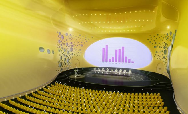 Концертный зал в форме ската украсит центр Праги