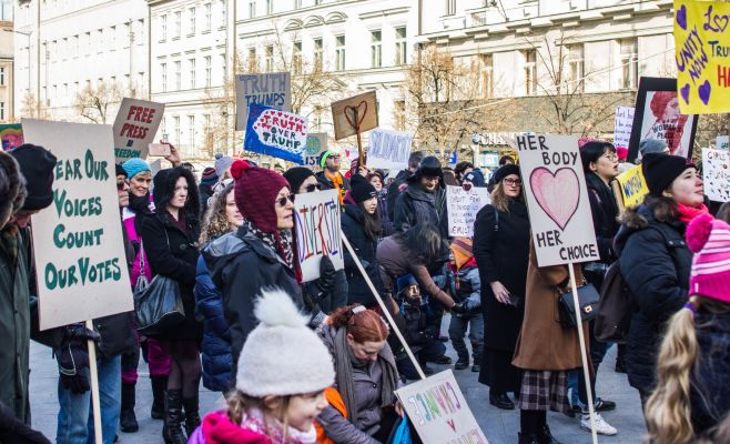 В центре Праги состоялась демонстрация против президента США Дональда Трампа