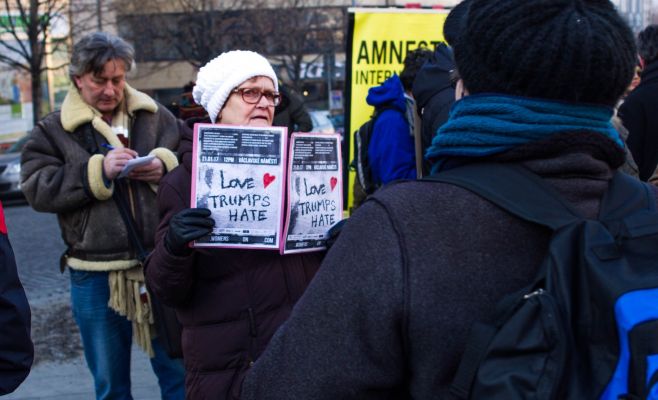 В центре Праги состоялась демонстрация против президента США Дональда Трампа