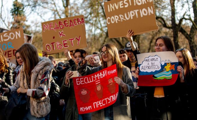 В Праге состоялась демонстрация «Он вам не Димон»