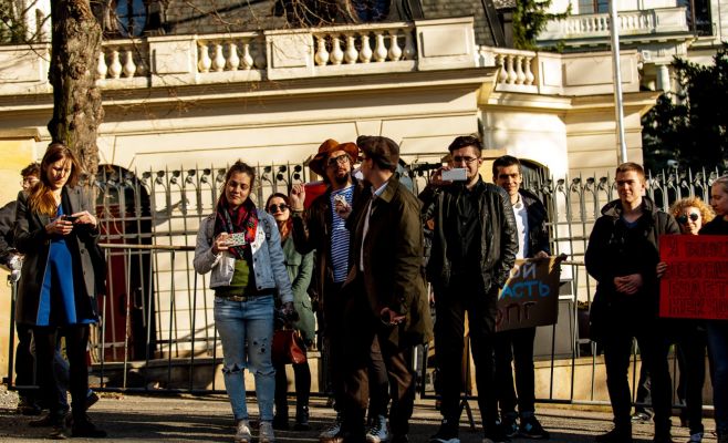 В Праге состоялась демонстрация «Он вам не Димон»