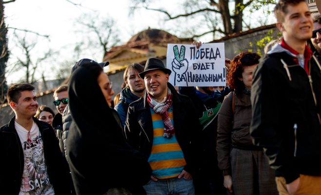 В Праге состоялась демонстрация «Он вам не Димон»