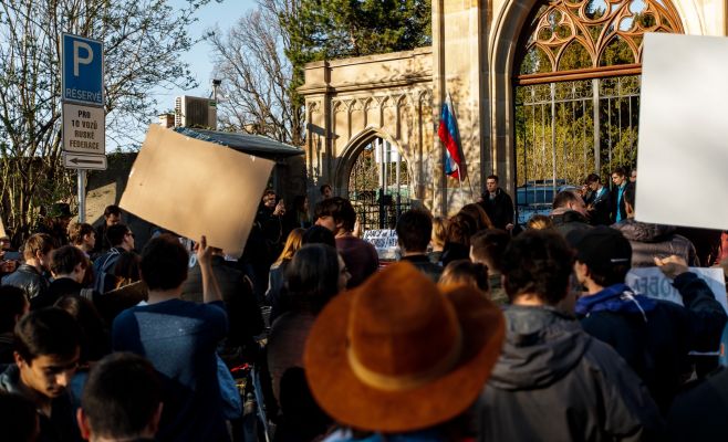 В Праге состоялась демонстрация «Он вам не Димон»