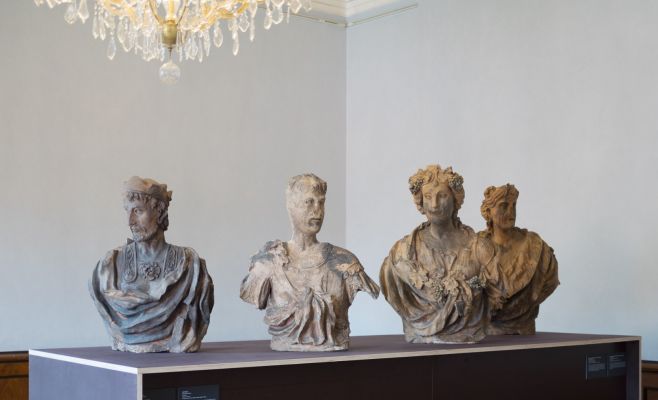 Скульптуры пражских садов: камень, штукатурка, керамика