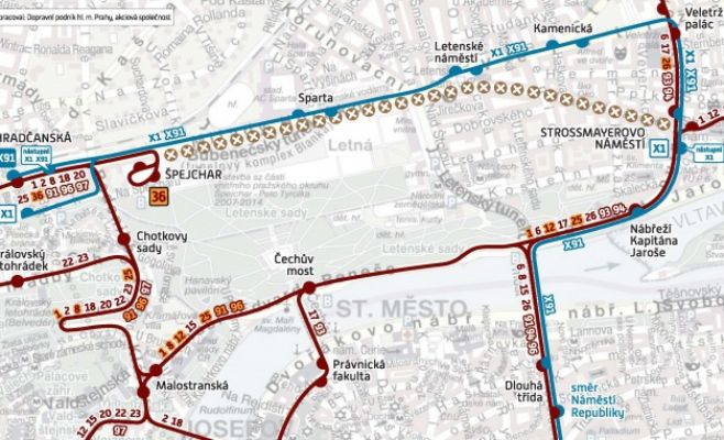 Летние изменения в работе общественного транспорта Праги. Полный обзор