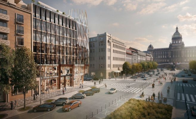 Что строят на Вацлавской площади вместо дворца XIX столетия?