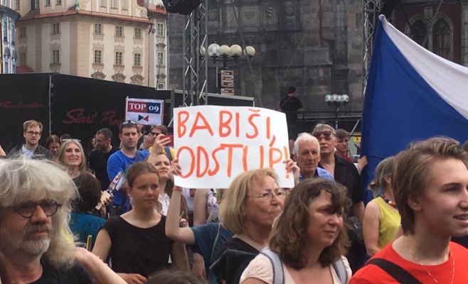 В центре Праги состоялась очередная демонстрация против Бабиша