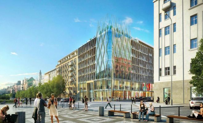 Будущая новостройка на углу Вацлавской площади получила разрешение на строительство