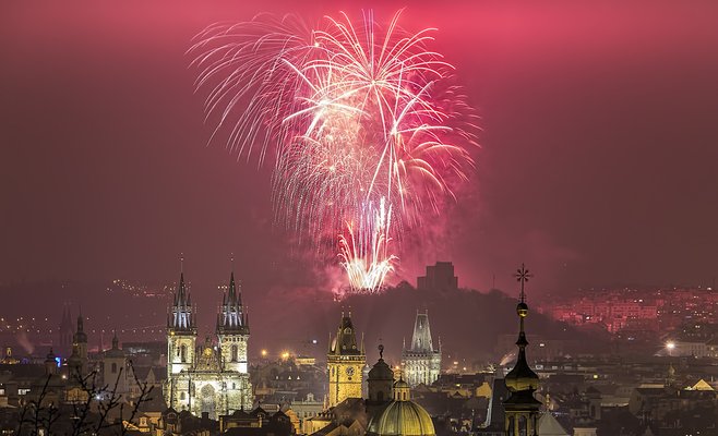 Пражский новогодний фейерверк 2019. Подробности