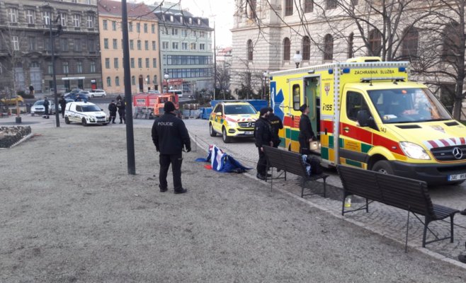Ещё один человек пытался сжечь себя в центре Праги