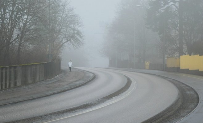 Туман и гололедица на дорогах Чехии