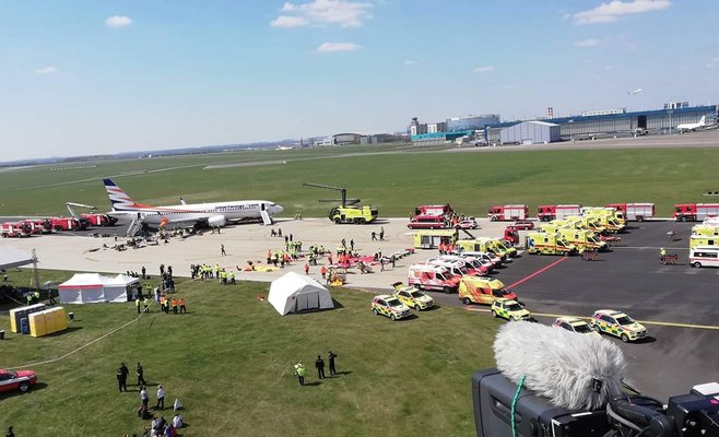 В аэропорту Вацлава Гавела в Праге прошли учения