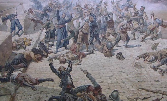 Диорама битвы со шведами на Карловом мосту подверглась длительной реконструкции