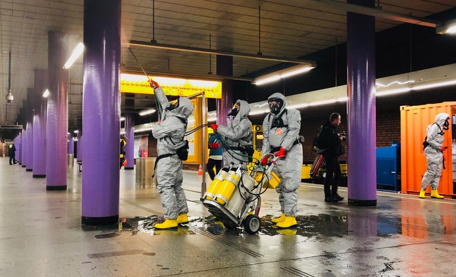 На станции метро «Зличин» были проведены учения