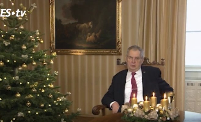 Президент Милош Земан выступил с рождественской речью