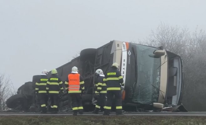 В Чехии разбился автобус со школьниками
