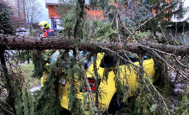 Метеорологи предупредили, что сильный ветер продлится в Чехии до вечера среды