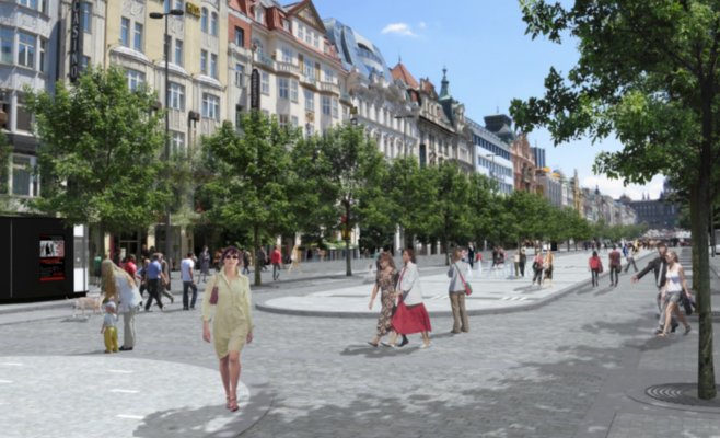 Власти не хотят откладывать реконструкцию Вацлавской площади из-за коронавируса