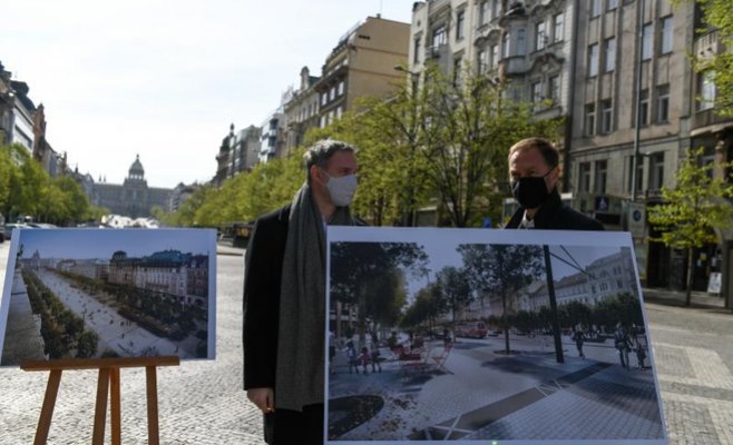 Фото: в Праге началась реконструкция Вацлавской площади