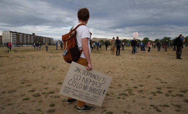 В Праге прошла демонстрация против действий правительства в период эпидемии коронавируса