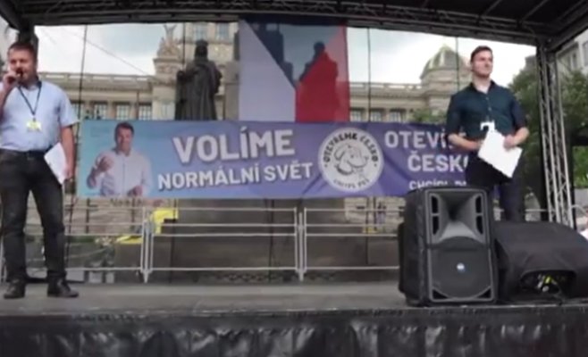 В центре Праги прошла антиправительственная демонстрация