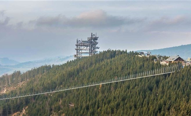 В Чехии ведется строительство самого длинного подвесного моста в мире