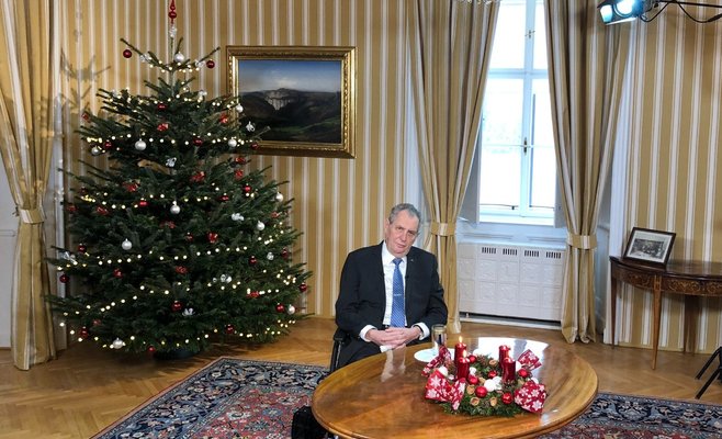 Президент Милош Земан выступил с традиционной рождественской речью