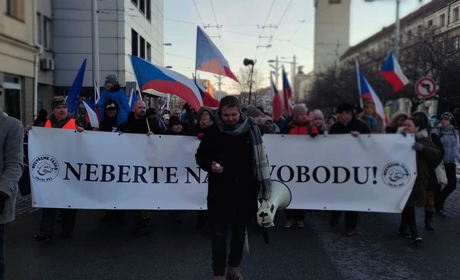 В некоторых городах Чехии прошли акции протеста против ограничительных мер