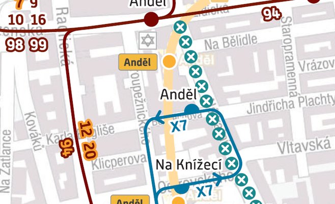 В Праге начинается ремонт оживленной трамвайной развязки