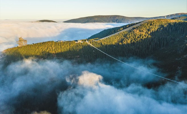 На следующей неделе в Чехии откроется самый длинный подвесной мост в мире