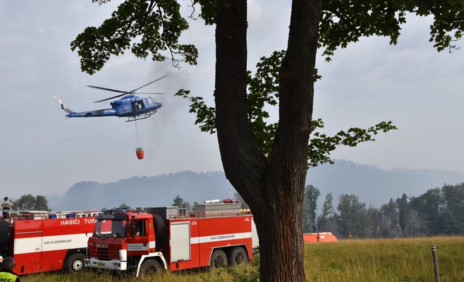 Пожар в Чешской Швейцарии локализован на площади пять на два километра