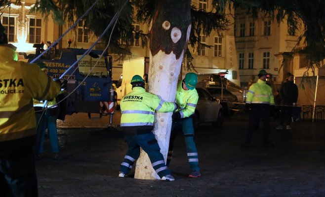 На Староместсткой площади в Праге установили рождественскую елку