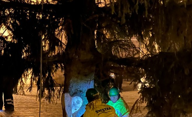 На Староместсткой площади в Праге установили рождественскую елку