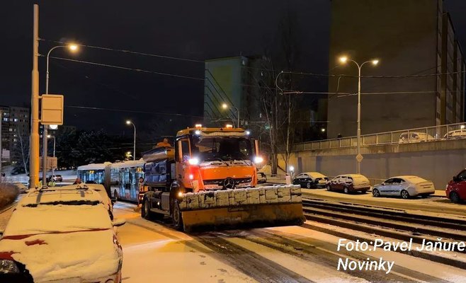 В Праге и Среднечешском крае в среду пронеслась метель