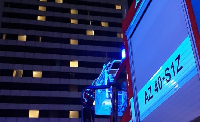 Пожар вспыхнул в отеле 