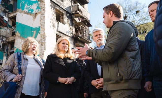 Президент Павел прибыл в Украину, посетил Бучу: ВИДЕО