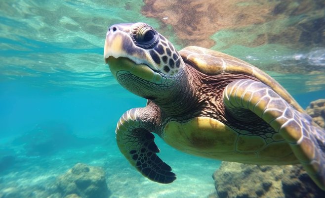 Черепаха укусила туристку в Хорватии