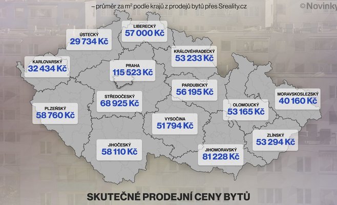 Разница в сотни тысяч крон. На карте показаны реальные цены на квартиры