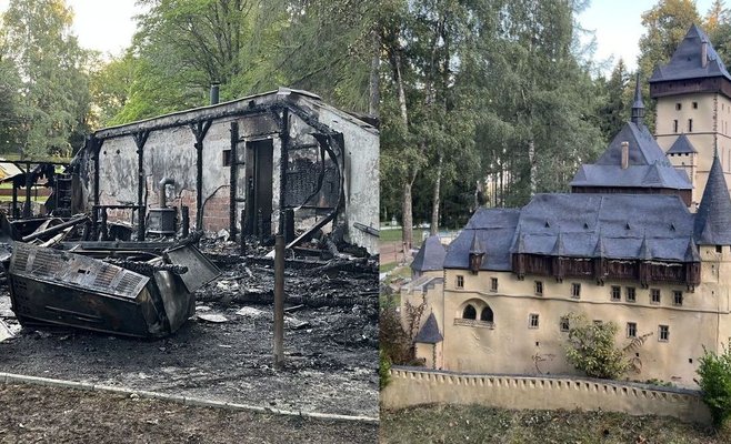 Карлштейн едва не сгорел в Марианских Лазнях
