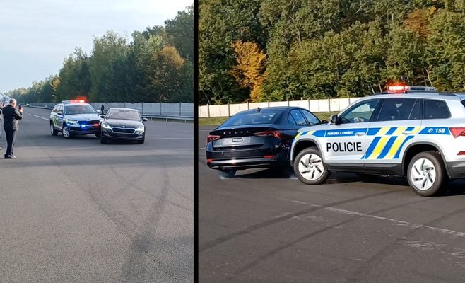 Полиция приняла автомобили Kodiaq и продемонстрировала задержание скрывшихся с места происшествия