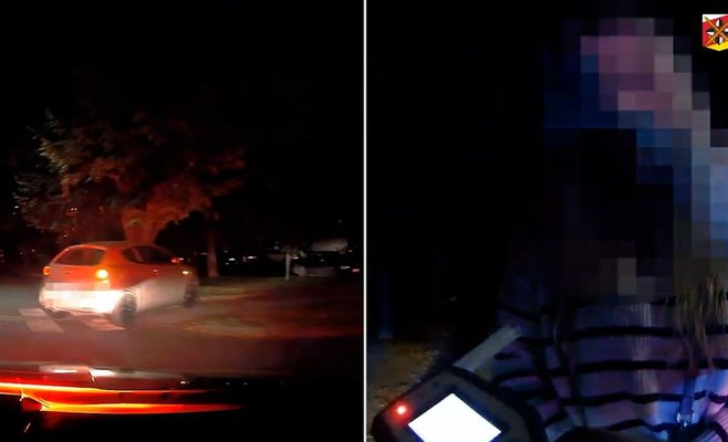 Молодая девушка-водитель Alfa Romeo в Йичине, надышала четыре промилле алкоголя