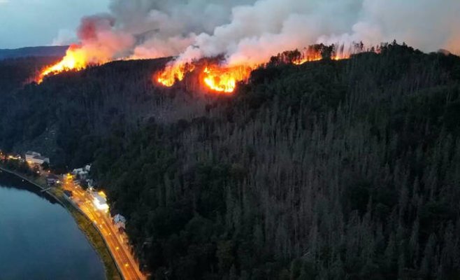 Гигантский пожар в Чешской Швейцарии: обвиняемому грозит 15 лет