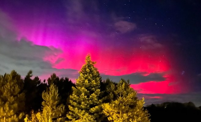 Северное сияние можно наблюдать в Чехии