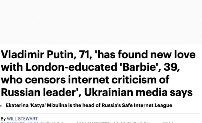 Новая любовь Путина? Жесткий цензор российского интернета, утверждают СМИ